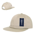 Decky Washed Cotton Relaxed Crown Flat Bill Hip Dad Style Strapback Hats Caps-Khaki-