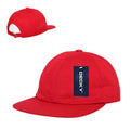 Decky Washed Cotton Relaxed Crown Flat Bill Hip Dad Style Strapback Hats Caps-Red-