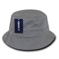 Decky Washed Cotton Twill Fisherman'S Polo Fitted Bucket Chino Hats Caps Unisex-S/M-Grey-