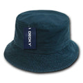 Decky Washed Cotton Twill Fisherman'S Polo Fitted Bucket Chino Hats Caps Unisex-S/M-Navy-