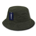 Decky Washed Cotton Twill Fisherman'S Polo Fitted Bucket Chino Hats Caps Unisex-S/M-Olive-