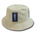 Decky Washed Cotton Twill Fisherman'S Polo Fitted Bucket Chino Hats Caps Unisex-S/M-Stone-