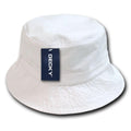 Decky Washed Cotton Twill Fisherman'S Polo Fitted Bucket Chino Hats Caps Unisex-S/M-White-