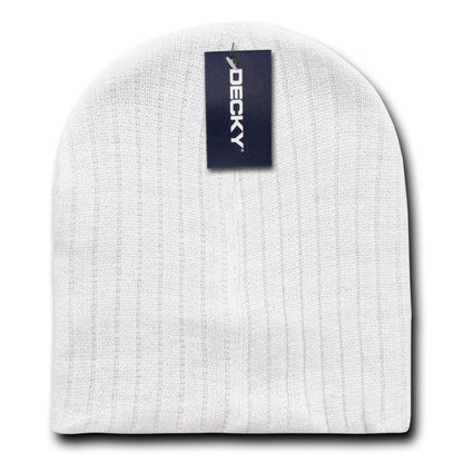 Decky Winter Beanies For Baby Toddlers Kids Youth Cable Knit Soft Stretchy-White-