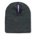 Decky Winter Warm Beanies Short Knitted Skull Ski Caps Hats Unisex-Charcoal-
