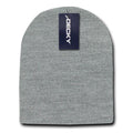 Decky Winter Warm Beanies Short Knitted Skull Ski Caps Hats Unisex-Heather Grey-