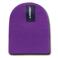 Decky Winter Warm Beanies Short Knitted Skull Ski Caps Hats Unisex-Purple-