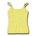 Decky Women'S Cotton Jersey Rib Spaghetti Strap T-Shirt Camisole Tanks-Small-Banana-
