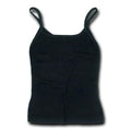 Decky Women'S Cotton Jersey Rib Spaghetti Strap T-Shirt Camisole Tanks-Small-Black-