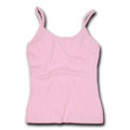 Decky Women'S Cotton Jersey Rib Spaghetti Strap T-Shirt Camisole Tanks-Small-Pink-