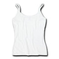 Decky Women'S Cotton Jersey Rib Spaghetti Strap T-Shirt Camisole Tanks-Small-White-