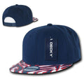 Decky Ziger Zebra Animal Two Tone Print Flat Bill Hats Caps Baseball-NAVY/RED / ZIGER BILL-
