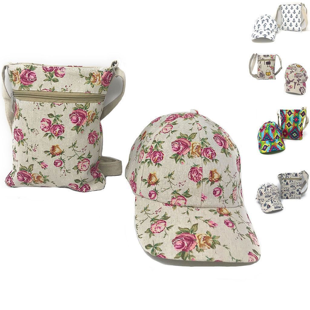 Designer Cap/Hat Mini Crossbody Bag Purse Gift Set For Women Wife Mom Girlfriend-Anchors-