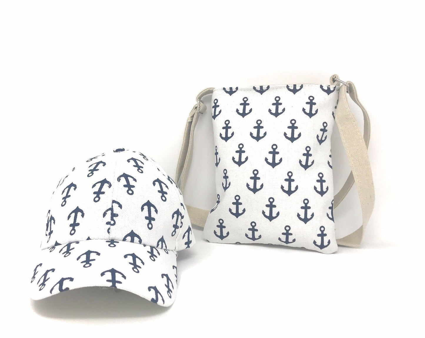 Designer Cap/Hat Mini Crossbody Bag Purse Gift Set For Women Wife Mom Girlfriend-Anchors-