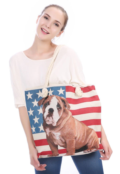 Designer Summer Tote Bags Eco Grocery Gym Work Beach Gifts For Women Wife Mom-Denim Elephant-