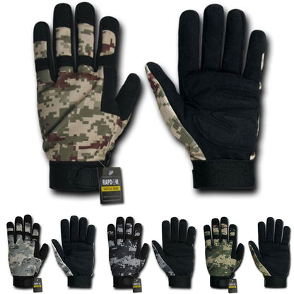 Digital Camo Camouflage Army Outdoor Tactical Hunting Gloves-Desert Digital-Small-