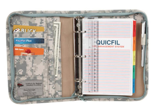 Camouflage Padfolio Organizer ID Holder Notepad Binder Business Office 5 Styles-Small- 5 1/2-