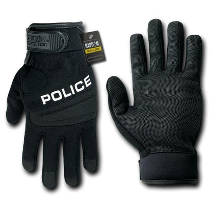 Digital Leather Police Policia Security Swat Tactical Hatch Gloves-Black- Police-Small-