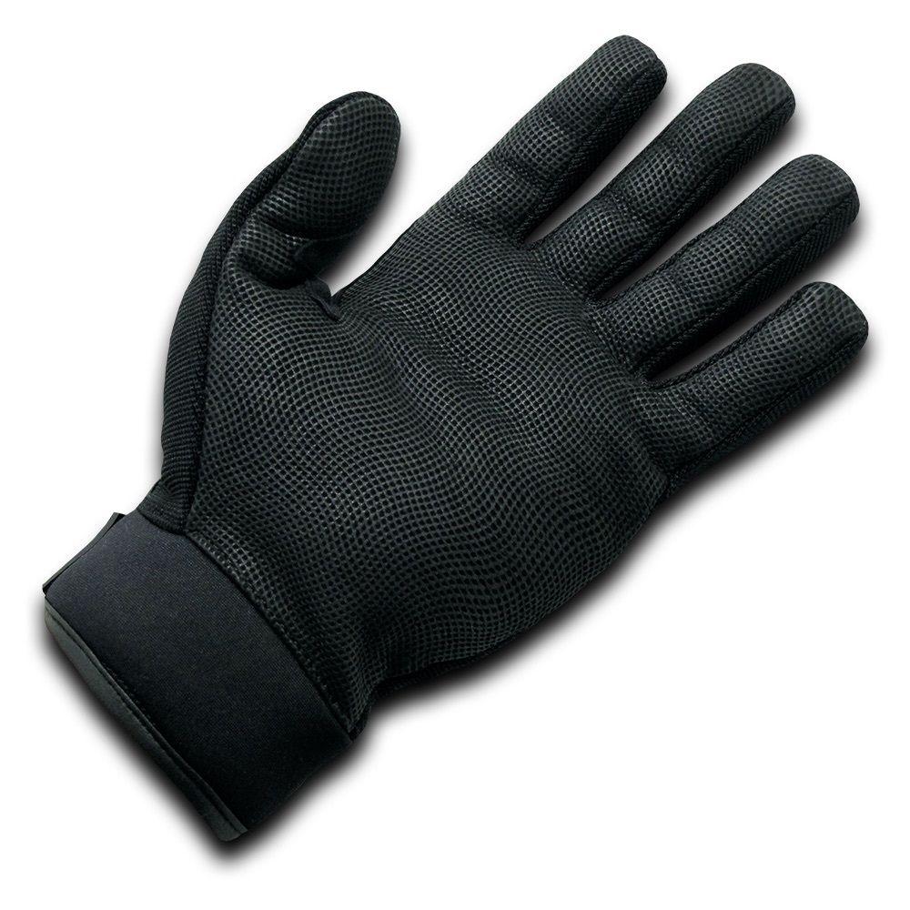 Digital Leather Tactical Patrol Army Military Black Gloves-Small-