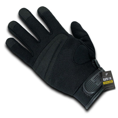 Digital Leather Tactical Patrol Army Military Black Gloves-Small-