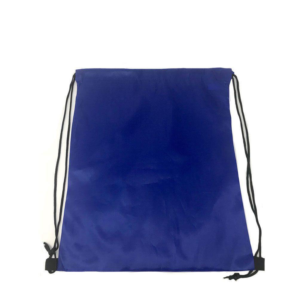 Drawstring Rucksack Sack Cinch Tote Storage Bag Sack For Gym Traveling Work School Adults Kids-Blue-