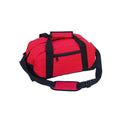 Duffle Bags 18 inch Travel Sports School Gym Carry-On Luggage Shoulder Strap-RED / BLACK-