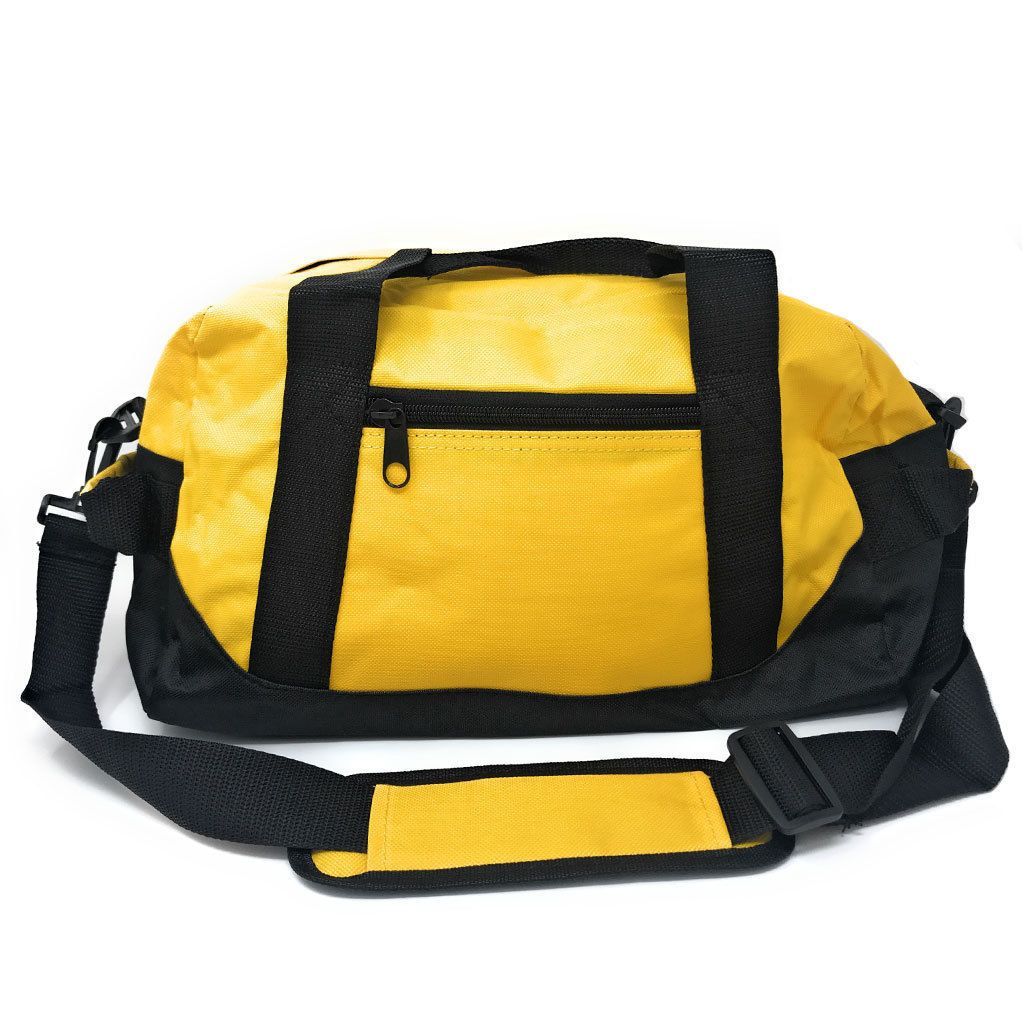 Duffle Bags 18 inch Travel Sports School Gym Carry-On Luggage Shoulder Strap, GOLD / Black Duffle Bags 18 inch Travel Sports School Gym Carry-On Luggage Shoulder Strap, GOLD / Black