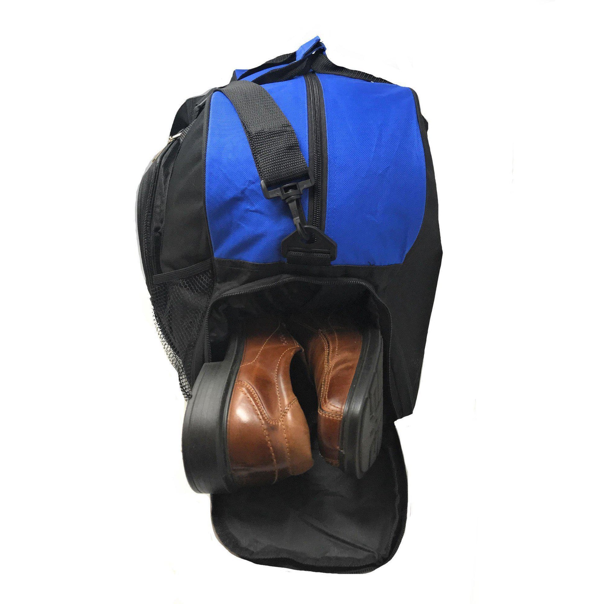 21inch Duffle Bags W/ Shoe Storage Pocket Travel Sport Gym Carry-On Luggage-ROYAL / BLACK-
