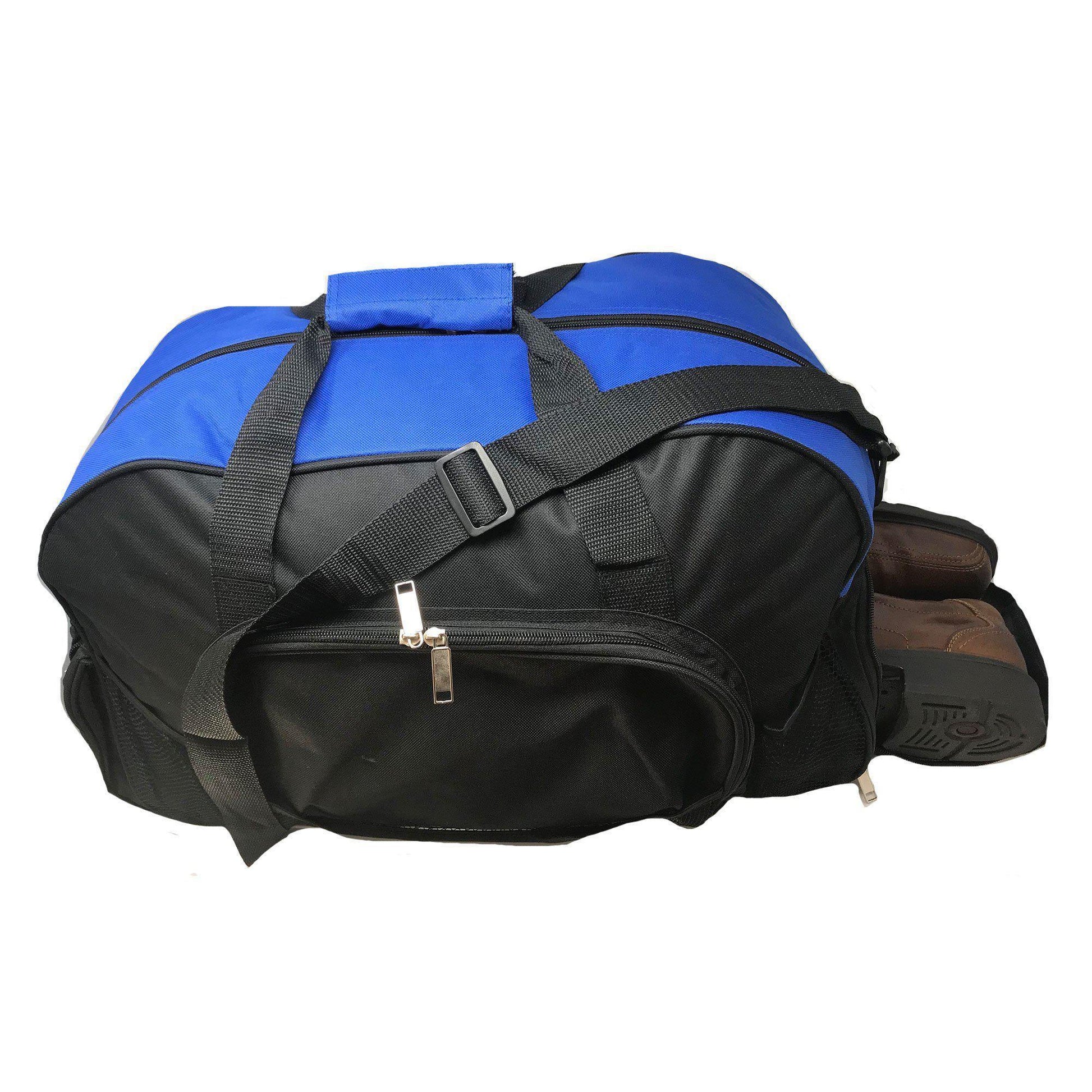 21inch Duffle Bags W/ Shoe Storage Pocket Travel Sport Gym Carry-On Luggage-ROYAL / BLACK-
