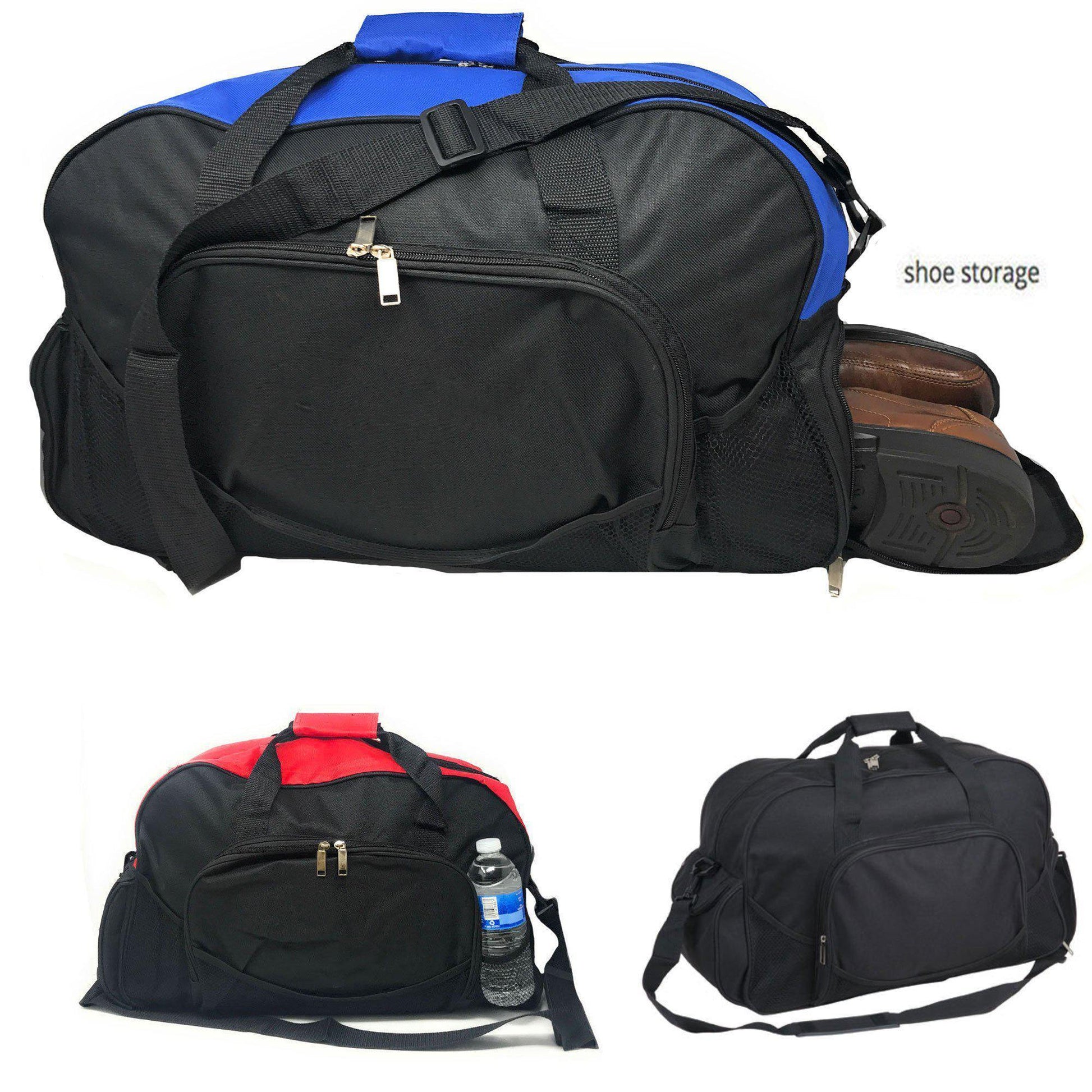 21inch Duffle Bags W/ Shoe Storage Pocket Travel Sport Gym Carry-On Luggage-ROYAL / BLACK-