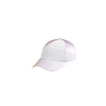6 Panel Baseball Hats Caps Hook And Loop Closure Eco Friendly-WHITE-