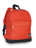 Everest Backpack Book Bag - Back to School Junior-Rust Orange/Black-