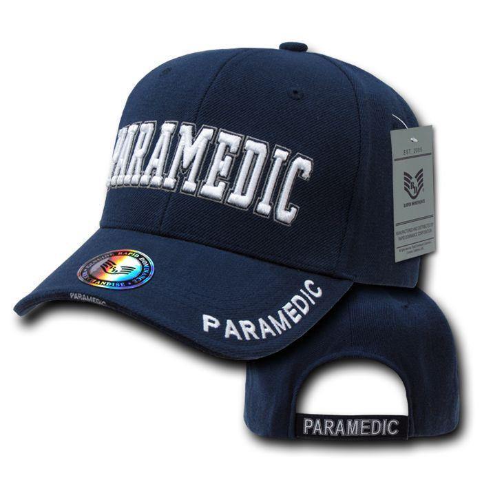 Embroidered Law Enforcement Agencies Justice US USA Baseball Caps Hats Unisex-Paramedic - Navy-