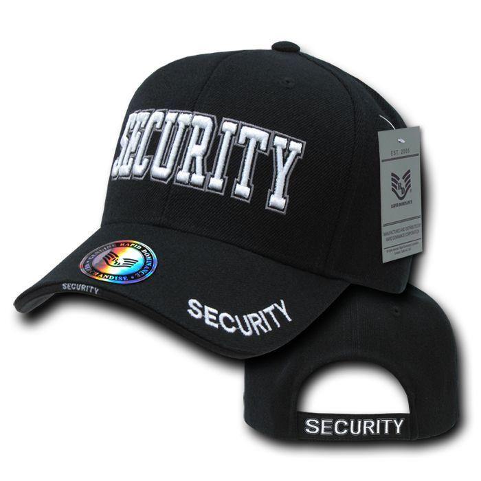 Embroidered Law Enforcement Agencies Justice US USA Baseball Caps Hats Unisex-Security - Black-