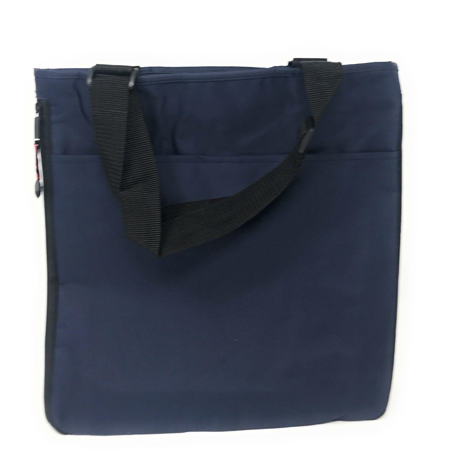 Expandable Zippered Reusable Grocery Shopping Tote Bags With Gusset 16inch-Royal-