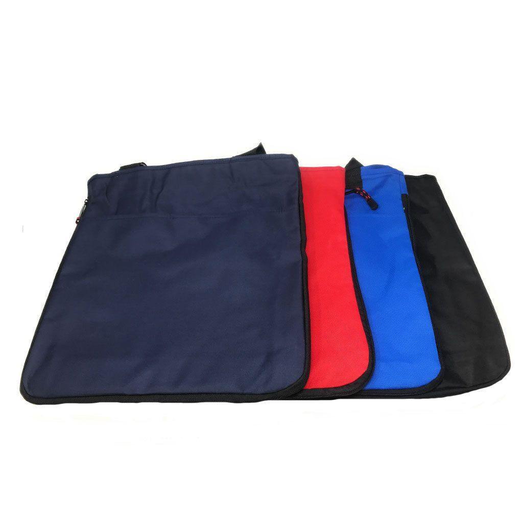 Expandable Zippered Reusable Grocery Shopping Tote Bags With Gusset 16inch-Royal-