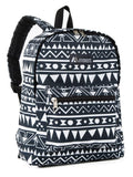 Everest Backpack Book Bag - Back to School Basics - Fun Patterns & Prints-Navy/White Ethnic-