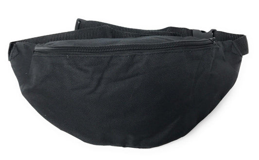 Fanny Pack Man Purse Travel Pouch Money Passport Id Holder Waist Bag 1 Pocket 42inch-BLACK-