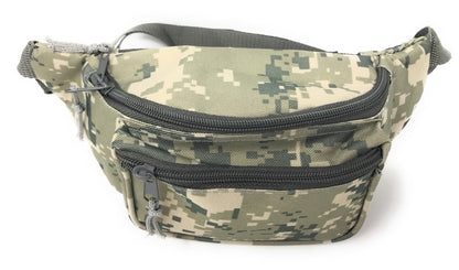 Fanny Pack Purse Travel Money Passport Id Holder Waist Bag Digital Camo Army 42inch, 48inch-One Zipper Fanny Pack-
