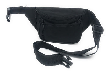 Fanny Pack Purse Travel Pouch Money Passport Id Zipper Waist Belt Bag 3 Pockets 48inch-Navy-