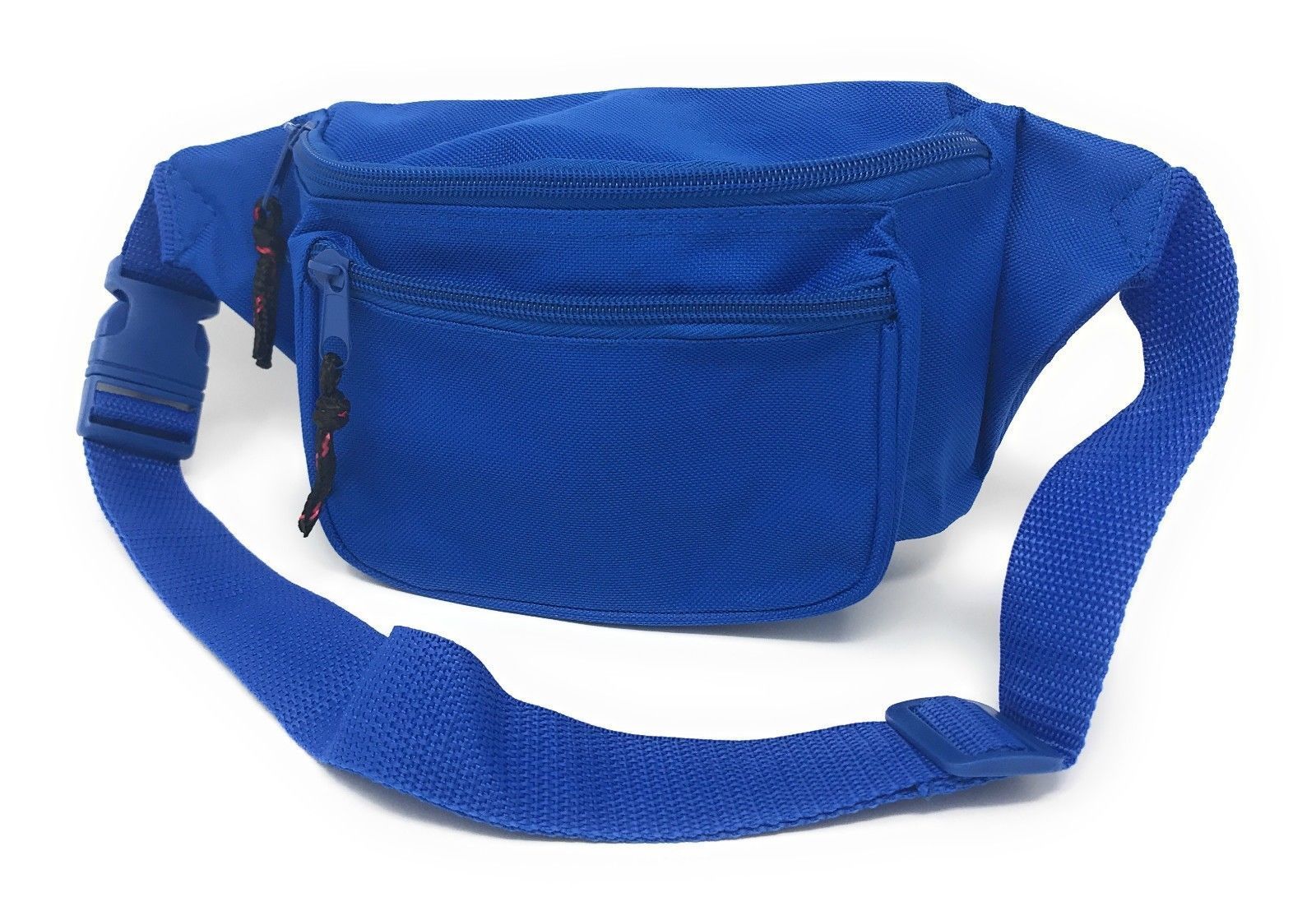 Fanny Pack Purse Travel Pouch Money Passport Id Zipper Waist Belt Bag 3 Pockets 48inch-Navy-