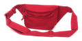 Fanny Pack Purse Travel Pouch Money Passport Id Zipper Waist Belt Bag 3 Pockets 48inch-Red-