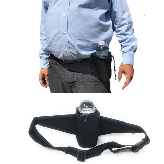 Fanny Pack Sports Running Travel Waist Belt Bag Bottle Holder 2 Pockets-