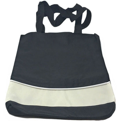 Fashion Reusable Grocery Shopping Tote Bags Eco Friendly 13 1/2inchX 14inch-Royal/Black-