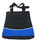 Fashion Reusable Grocery Shopping Tote Bags Eco Friendly 13 1/2inchX 14inch-Royal/Black-