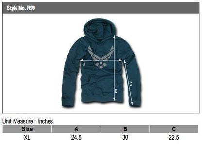 Fleece Pullover Hoodie Sweatshirt US Military Logo Air Force Army Marines-X-Large-Marines - Black-