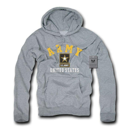 Fleece Pullover Hoodie Sweatshirt US Military Logo Air Force Army Marines-X-Large-Marines - Black-