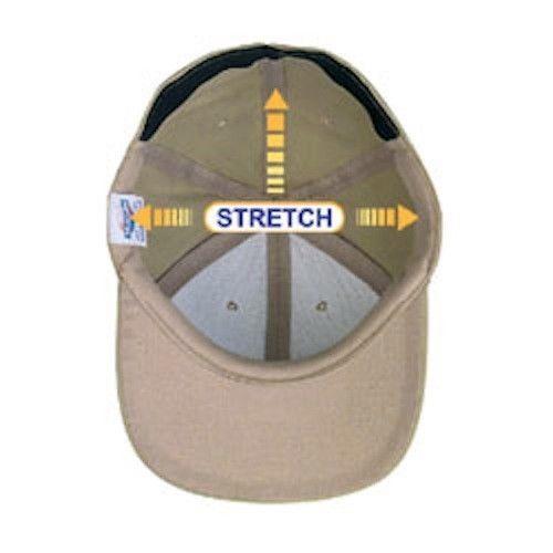 Flex Fit Brushed Cotton Fitted 6 Panel Low Crown Baseball Caps Hats-Black-