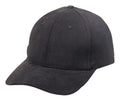 Flex Fit Brushed Cotton Fitted 6 Panel Low Crown Baseball Caps Hats-Black-