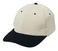 Flex Fit Brushed Cotton Fitted 6 Panel Low Crown Baseball Caps Hats-Black/Stone Gray-